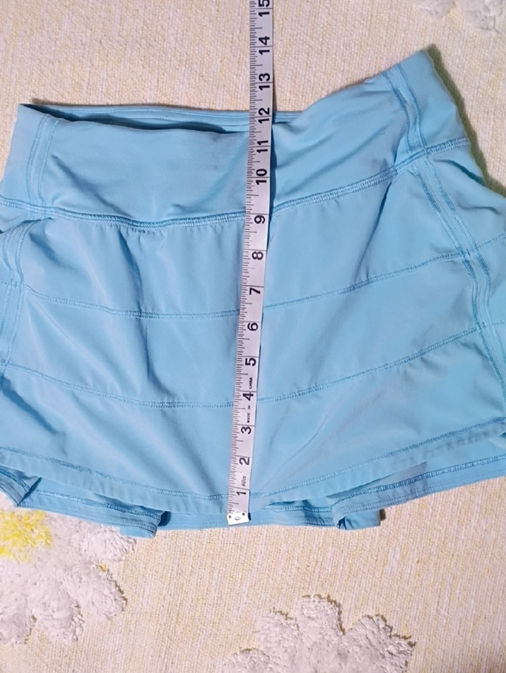 lululemon athletica Light Blue Athletic Short Skirt with Hidden Back Pocket - Picture 4 of 10
